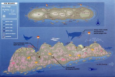 Plan du site de plongée - Hin Muang