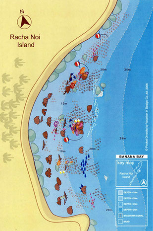 Plan du site de plongée Racha Noi - Banana bay