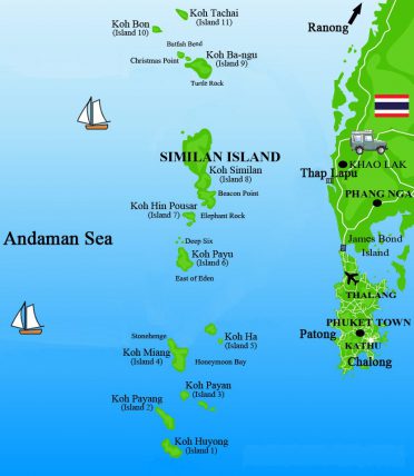 Plongée Phuket - Plan de plongée aux îles Similan