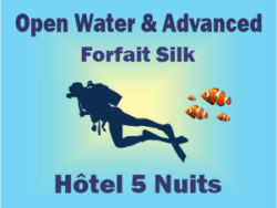 PADI Open Water et Advanced Cours Forfait Silk